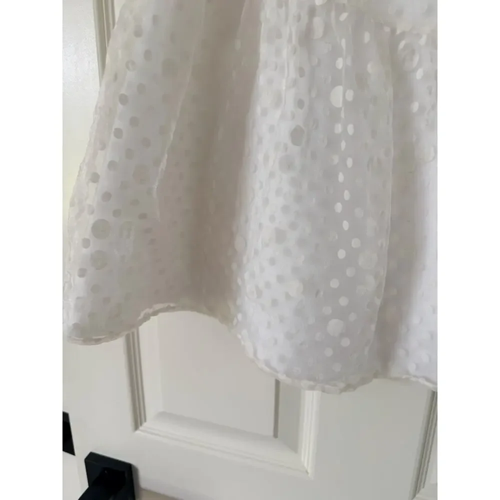 Crewcuts J.Crew Girls White Swiss Dot Ruffle Dress - Picture 2 of 10